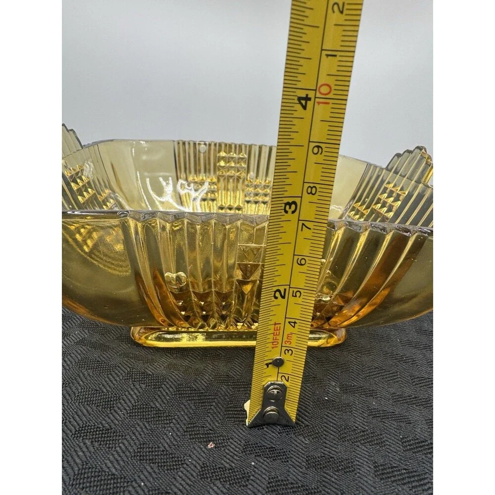 Vintage Imperial Glass Candy Dish In Amber